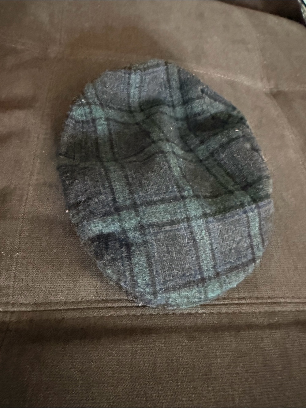 Target Kids Plaid Newsboy Cap in Navy and Green